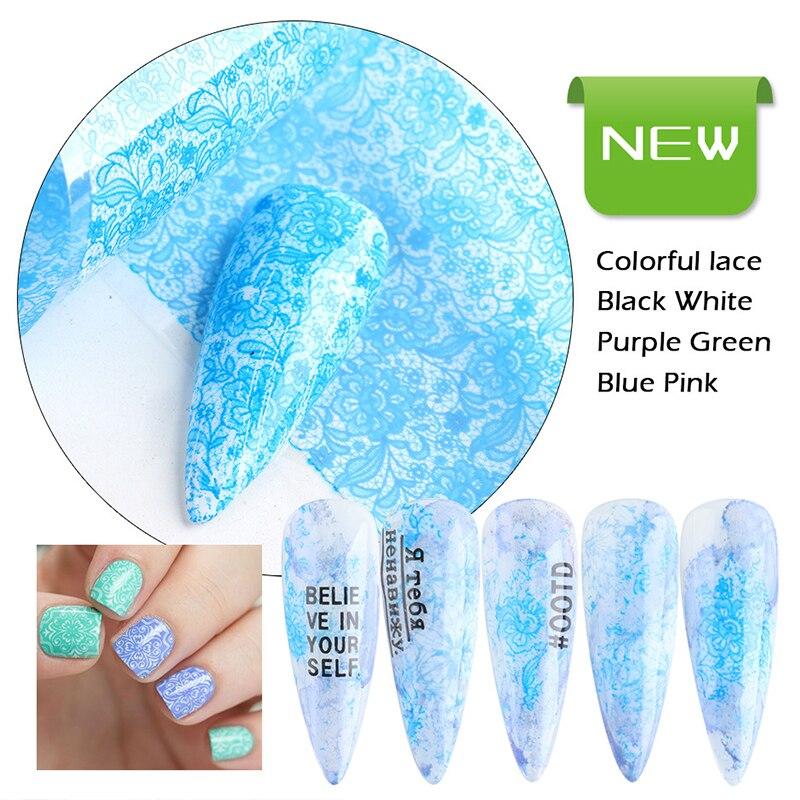 10Pcs/Pack Butterfly Floral Water Sexy Lace Wave Art Decoration Water Transfer Sticker Decals Nail Accessories