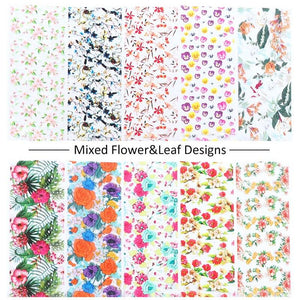 10Pcs/Pack Nail Art Decorative Stickers Leaf Floral Rose Lace Water Transfer Sticker Decals Nail Accessories