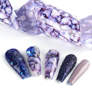 10Pcs/Pack Nail Art Marble Decorative Stickers Water Transfer Sticker Decals Nail Accessories