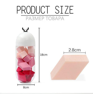 15Pcs Cute Deer Appearance Packaging Cosmetic Puff Powder Puff Makeup Sponges Makeup Blender Foundation Puff