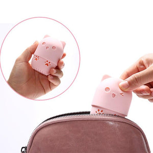 1Pcs Beauty Powder Puff Sponge Makeup Drying Case Portable Soft Silicone Cosmetic Blender Sponge Holder