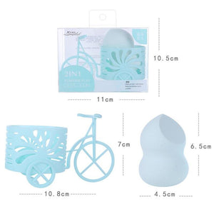 1Pcs Makeup Sponge Bicycle Holders Cosmetic Puff Display Stand  Sponge Drying Holder Bracket Make Up Storage Puff Support