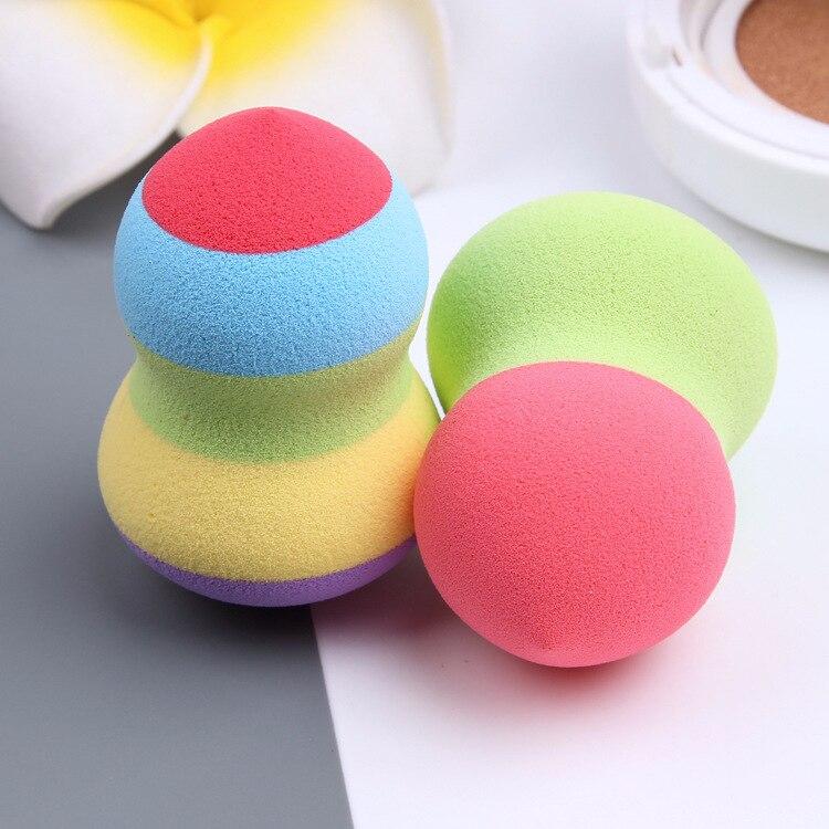 1Pcs Rainbow Makeup Sponge Cosmetic Puff Soft Foundation Makeup Tool