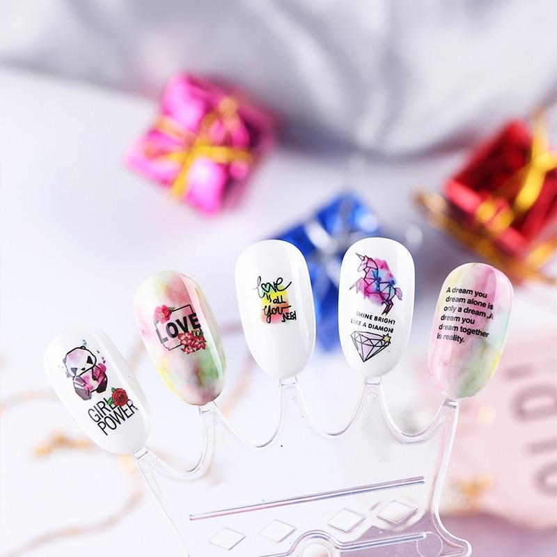36Pcs/Pack Abstract Line Animal Nail Art Decoration Water Transfer Sticker Decals Nail Accessories
