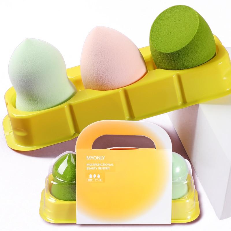 3Pcs/Set Beauty Make Up Sponge Face Foundation Powder Cream Blending Sponges Puff Soft Cosmetic Tools Make Up Accessories