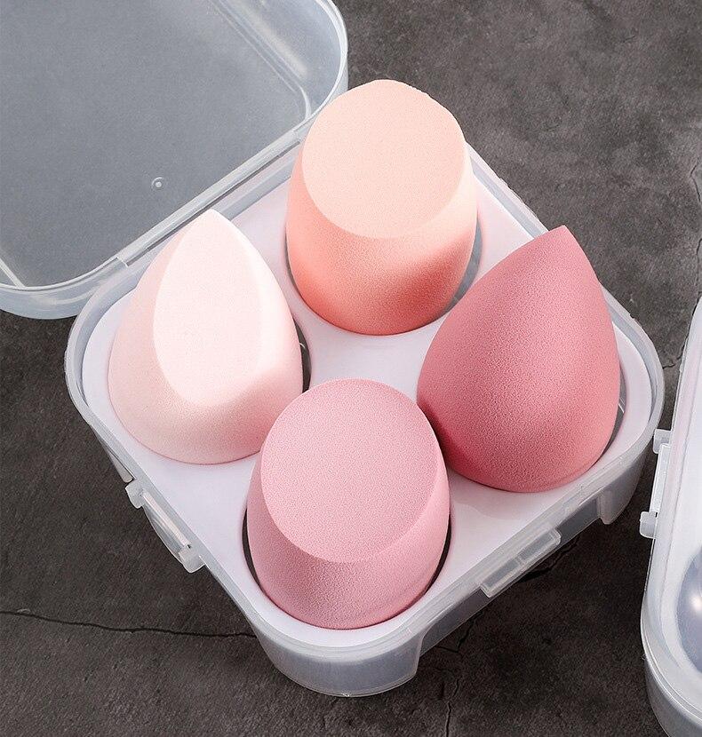 4Pcs/Set Makeup Sponge Professional Cosmetic Puff Multiple sizes For Foundation Concealer Cream Make Up Soft Water Sponge Puff