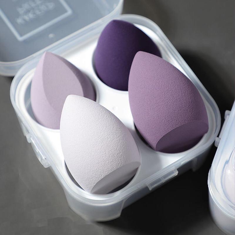 4Pcs/Set Makeup Sponge Professional Cosmetic Puff Multiple sizes For Foundation Concealer Cream Make Up Soft Water Sponge Puff