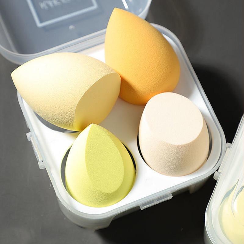 4Pcs/Set Makeup Sponge Professional Cosmetic Puff Multiple sizes For Foundation Concealer Cream Make Up Soft Water Sponge Puff