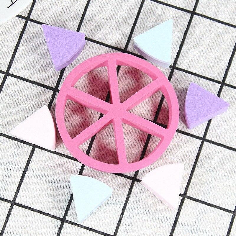 6Pcs Round Wheel Cosmetic Puff Makeup Sponge Blender Sponge Beauty Makeup Foundation Contour Facial Sponges Powder Puff