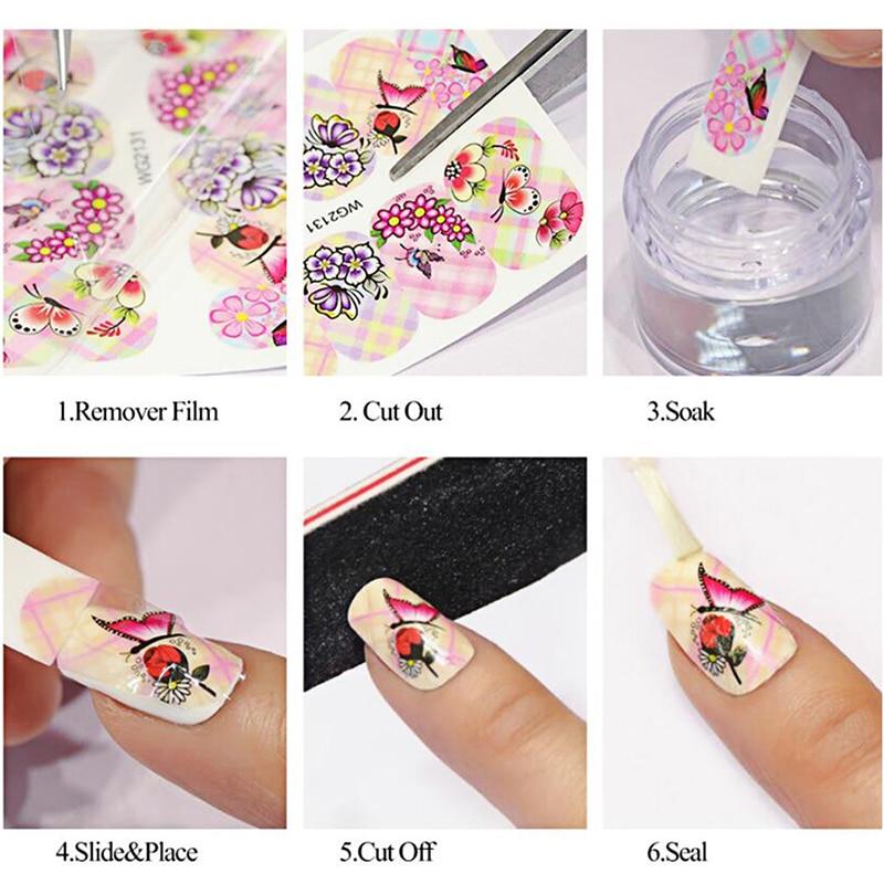 9Pcs/Pack Unicorn Nail Art Decoration Water Transfer Sticker Decals Nail Accessories