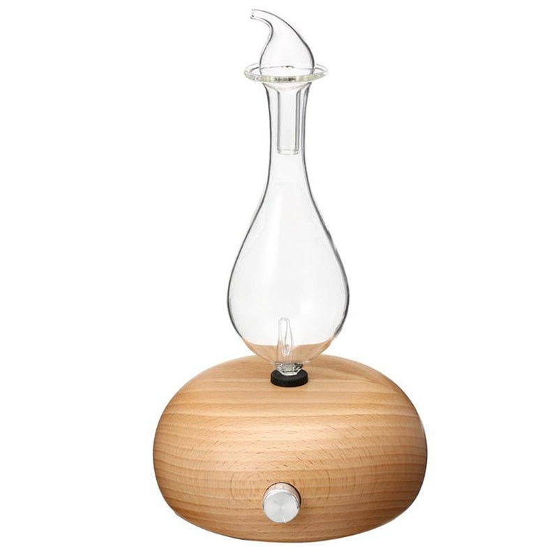 Wooden Glass Aromatherapy Pure Essential Oils Diffuser Air Nebulizer Humidifier Household Humidifier Air Conditioning Appliance